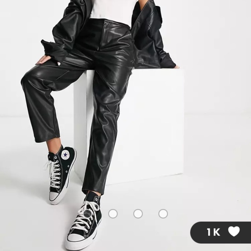 new look leather look tapered pants *NWT*